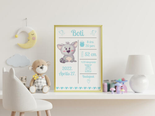 Mock up posters in child room interior, posters on empty white w